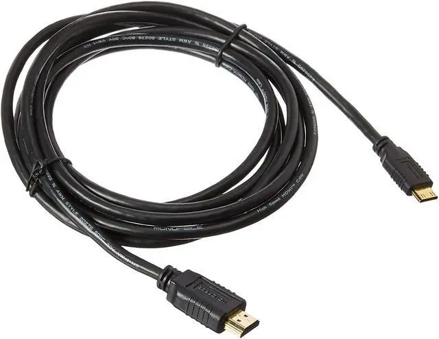 Alt view image 6 of 12 - Monoprice Standard HDMI Cable - 10 Feet - Black | With HDMI Mini Connector, 1080i @ 60Hz, 4.95Gbps, 30AWG