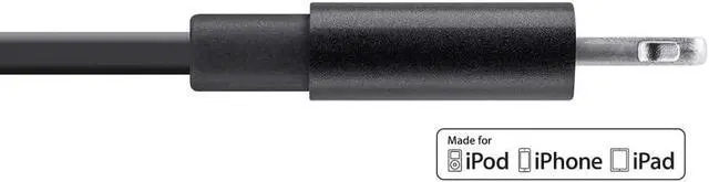 Alt view image 17 of 20 - Monoprice Apple MFi Certified Flat Lightning to USB Charge & Sync Cable - 3 Feet - Black | iPhone X, 8, 8 Plus, 7, 7 Plus, 6, 6 Plus, 5S - Cabernet Series