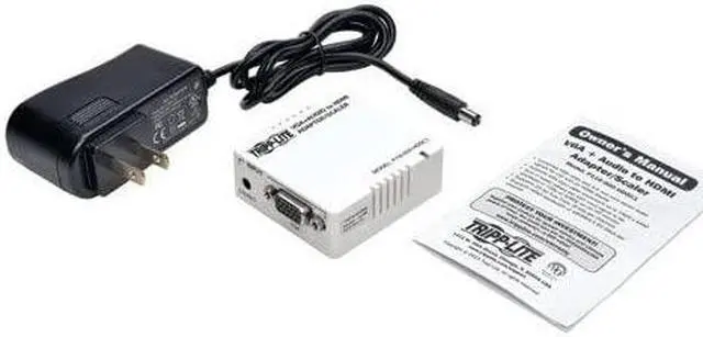 Alt view image 19 of 20 - Tripp Lite VGA to HDMI Adapter Converter / Scaler w Audio / Video White (P116-000-HDSC1)