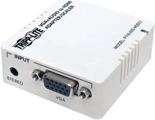 Alt view image 16 of 20 - Tripp Lite VGA to HDMI Adapter Converter / Scaler w Audio / Video White (P116-000-HDSC1)