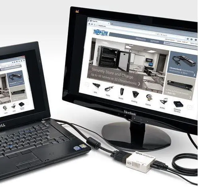 Alt view image 18 of 20 - Tripp Lite VGA to HDMI Adapter Converter / Scaler w Audio / Video White (P116-000-HDSC1)