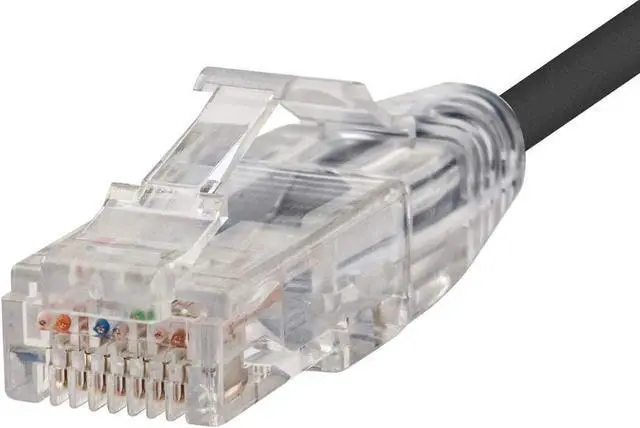 Alt view image 16 of 20 - Monoprice Cat6 Ethernet Patch Cable - 5 feet - Black | Snagless RJ45 Stranded 550MHz UTP CMR Riser Rated Pure Bare Copper Wire 28AWG - SlimRun Series