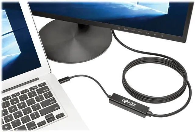 Alt view image 2 of 4 - Tripp Lite USB C to VGA Adapter Cable Converter 1080p M/M Thunderbolt 3 Compatible, USB Type C to VGA, USB-C, USB Type-C 6ft 6' (U444-006-V)