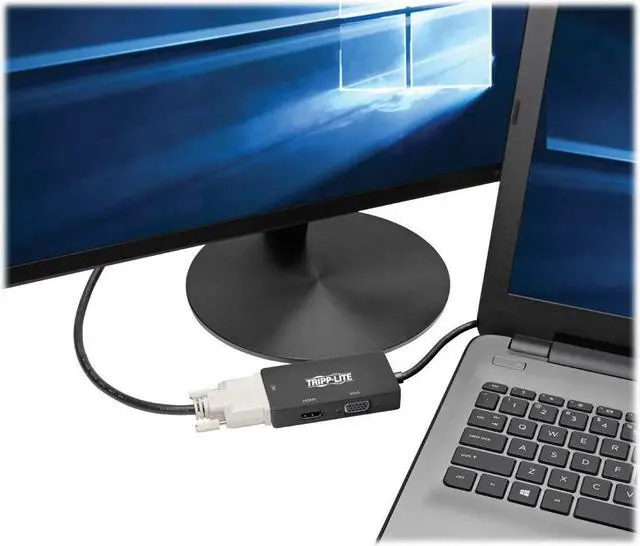 Alt view image 9 of 19 - Tripp Lite Displayport 1.2 To Vga / Dvi / Hdmi Converter Adapter 4K @ 60Hz