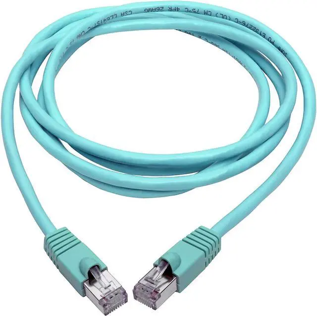 Alt view image 10 of 19 - TRIPP LITE N262-007-AQ CAT6A 10GCERTIFIED SNAGLESS SHIELDED STP NETWORK PATCH CABLE RJ45 MM, POE, AQUA,