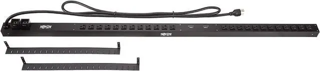 Alt view image 9 of 16 - Tripp Lite PDU Basic 24 5-15/20R L5-30P 2.9kW 120V 10ft Cord 63.75in 0U PDUV30