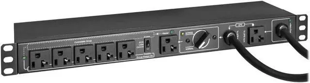 Alt view image 5 of 20 - Tripp Lite PDU Hot Swap with Manual Bypass 15A 6 5-20R 2 5-20P Inputs PDUB201U