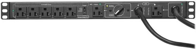 Alt view image 6 of 20 - Tripp Lite PDU Hot Swap with Manual Bypass 15A 6 5-20R 2 5-20P Inputs PDUB201U