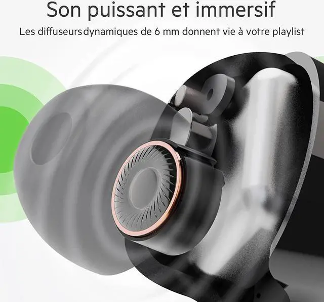 Alt view image 10 of 20 - Belkin SOUNDFORM Rise True Wireless Earbuds AUC004BTBK