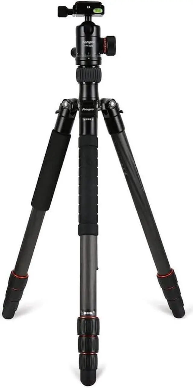 Alt view image 8 of 12 - FotoPro X-Go Chameleon 4-Section Aluminum Tripod with FPH-52Q Ball Head, Black