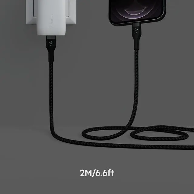 Alt view image 3 of 16 - Belkin USB-C Cable with Lightning Connector CAA011BT2MBK