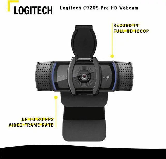 Alt view image 10 of 12 - Logitech C920S Pro HD Webcam Bundled with Knox Gear 4-Port 3.0 USB Hub