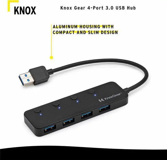Alt view image 12 of 12 - Logitech C920S Pro HD Webcam Bundled with Knox Gear 4-Port 3.0 USB Hub