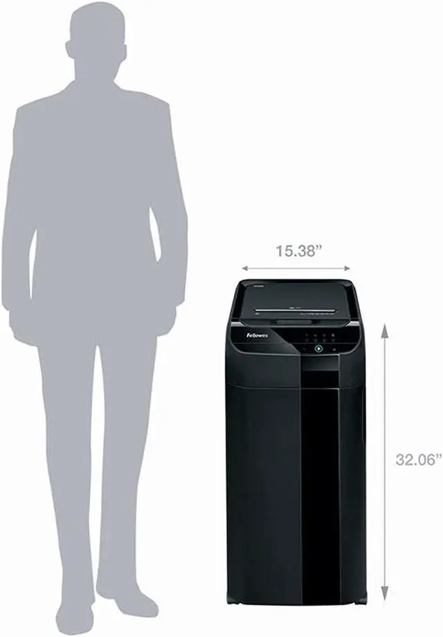 Alt view image 9 of 18 - Fellowes - 4964001 - Fellowes AutoMax 350C Auto Feed Shredder - Non-continuous Shredder - Cross Cut - 350 Per Pass - for