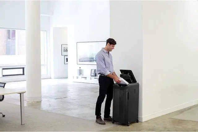 Alt view image 8 of 18 - Fellowes - 4964001 - Fellowes AutoMax 350C Auto Feed Shredder - Non-continuous Shredder - Cross Cut - 350 Per Pass - for