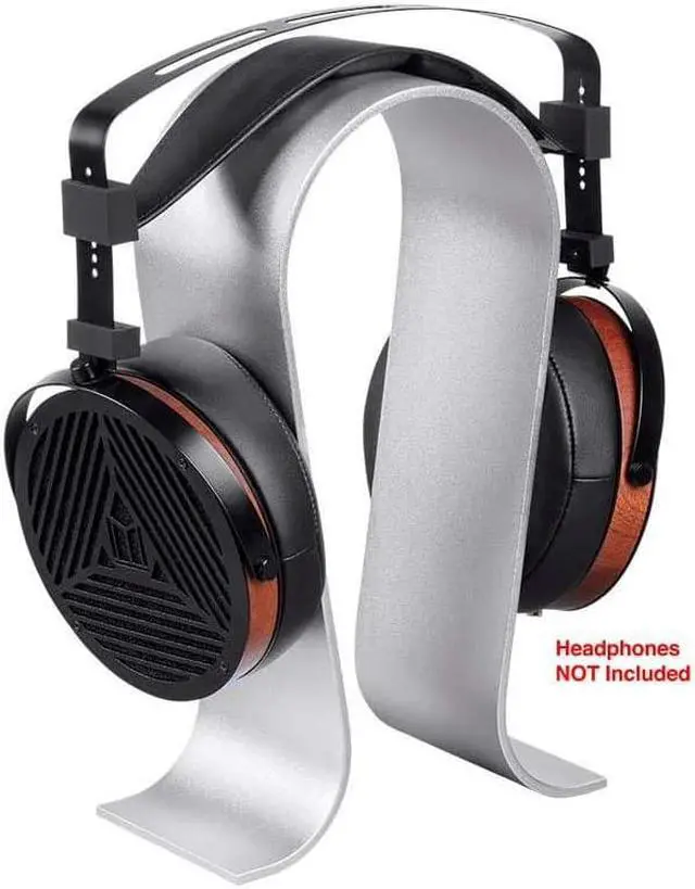 Alt view image 7 of 11 - Monoprice Headphone Stand - Silver, Full Aluminum Construction, Solid And Stable, Fits Most Headphones