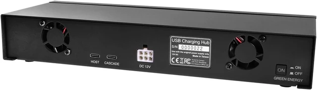 Alt view image 2 of 5 - Coolgear Industrial 12-Port USB-C Charging Hub - 3A Per Port, Sync & Charge Multiple Devices