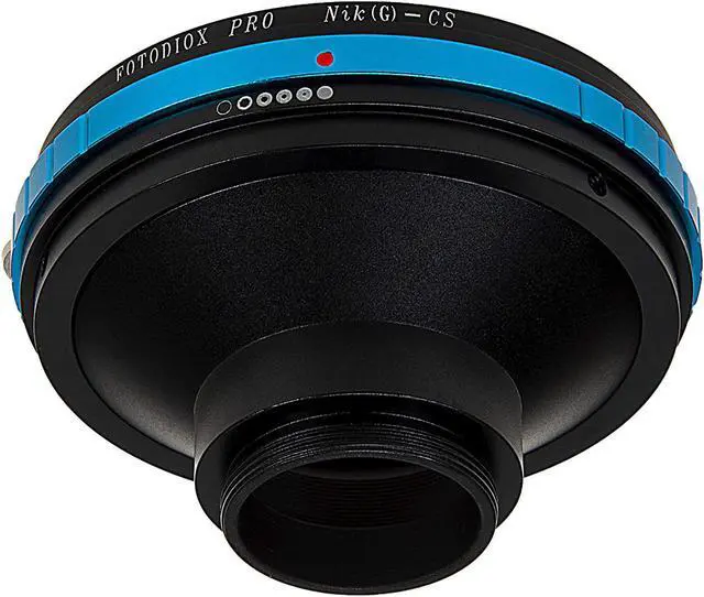 Alt view image 4 of 7 - fotodiox pro lens mount adapter - compatible with nikon f mount g-type d/slr lenses to cs-mount (1" screw mount) cine & cctv camera body with built-in aperture control dial