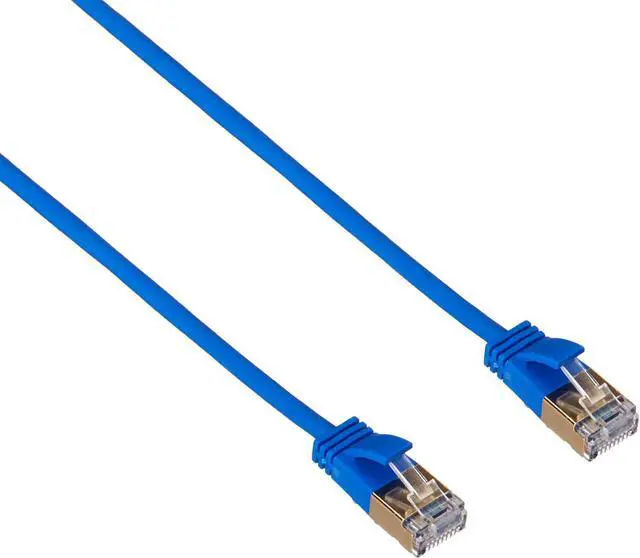 Alt view image 7 of 12 - Monoprice SlimRun Cat6A Ethernet Patch Cable - Network Internet Cord - RJ45, Stranded, STP, Pure Bare Copper Wire, 36AWG, 5ft, Blue