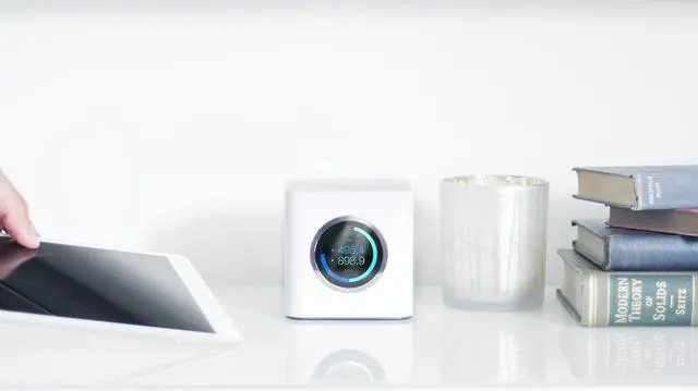 Alt view image 2 of 2 - AmpliFi HD WiFi Router by Ubiquiti Labs, Seamless Whole Home Wireless Internet Coverage, HD WiFi Router with Touchscreen Display, 4 Gigabit Ethernet, 1 WAN Port, Ethernet Cable, Expandable Mesh System