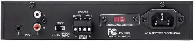 Alt view image 11 of 12 - Monoprice Unity Power Amplifier - Black | 450 Watt, Bridgeable, Class D, Stereo Speaker Output