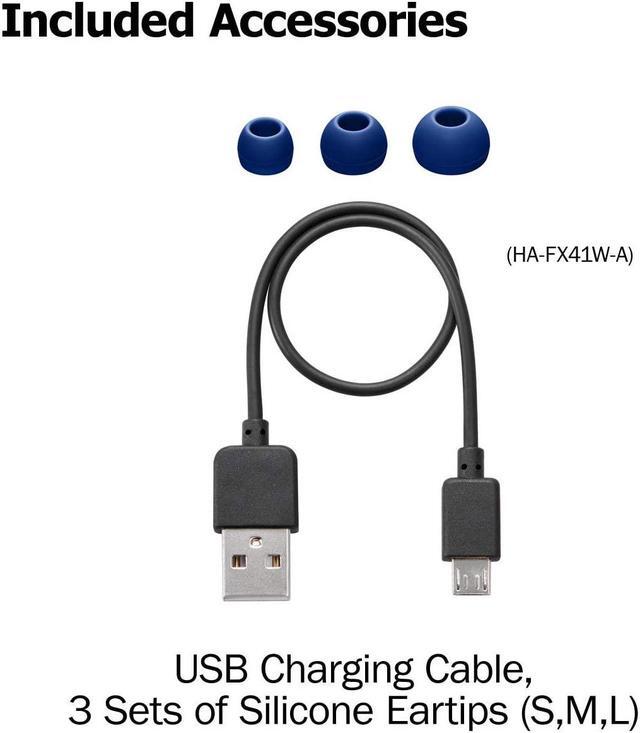 Alt view image 7 of 8 - jvc wireless bluetooth 5.0 earbuds - in ear headphones with air cushion support structure (ha-fx41w) - water resistant ipx4, 24