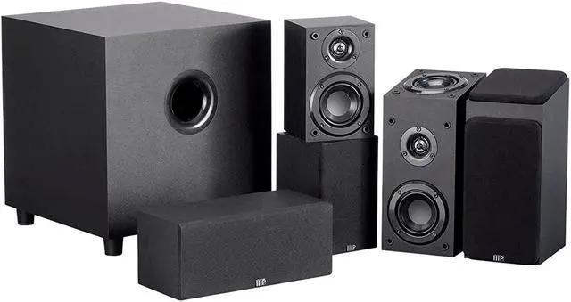 Alt view image 8 of 13 - Monoprice Premium 5.1.2-Ch. Immersive Home Theater System - Black With 8 Inch 200 Watt Subwoofer