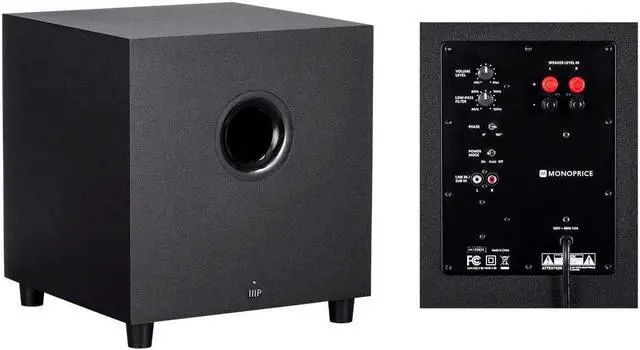 Alt view image 8 of 13 - Monoprice Premium 5.1.4-Ch. Immersive Home Theater System - Black With 8 Inch 200 Watt Subwoofer