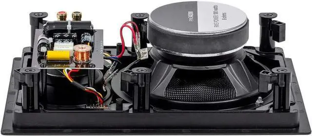 Alt view image 8 of 12 - Monoprice 3-Way Carbon Fiber In Wall Speakers - 8 Inch (Pair) With Paintable Magnetic Grille For Home Theater - Alpha Series