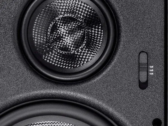 Alt view image 9 of 12 - Monoprice 3-Way Carbon Fiber In Wall Speakers - 8 Inch (Pair) With Paintable Magnetic Grille For Home Theater - Alpha Series