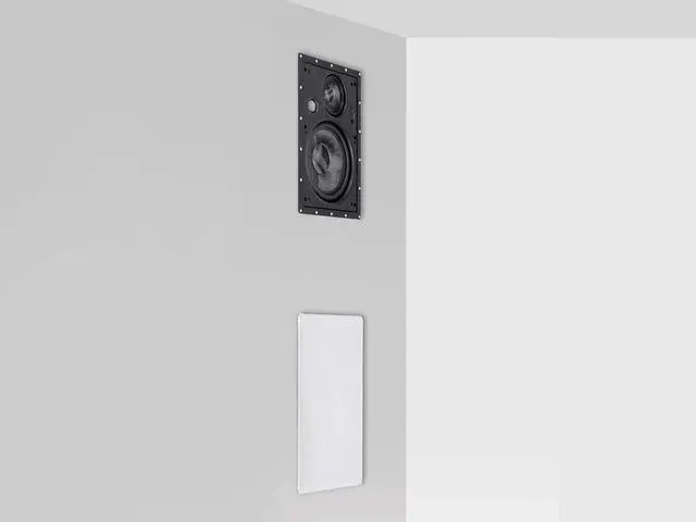 Alt view image 12 of 12 - Monoprice 3-Way Carbon Fiber In Wall Speakers - 8 Inch (Pair) With Paintable Magnetic Grille For Home Theater - Alpha Series