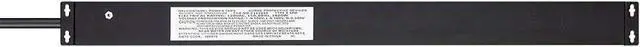Alt view image 12 of 19 - Monoprice 6 Outlet Metal Surge Protector Power Strip - Black With 15 Feet Cord | 540 Joules