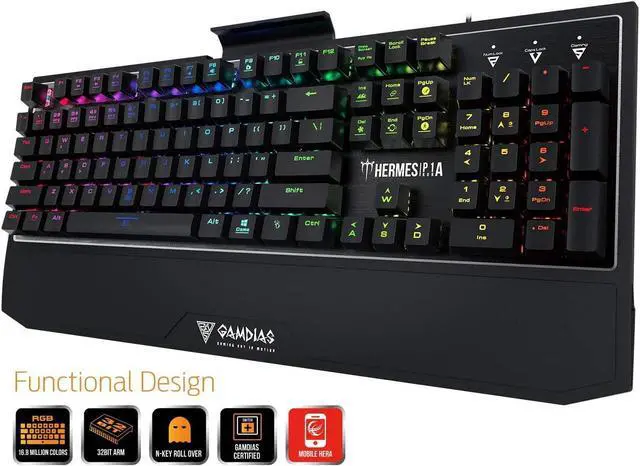 Alt view image 6 of 11 - GAMDIAS HERMES P1A RGB Mechanical Gaming Keyboard