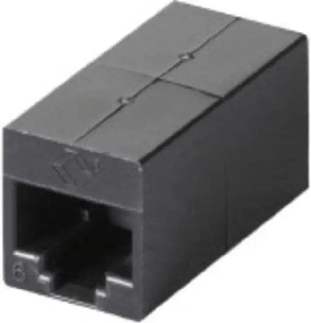 Alt view image 4 of 7 - CAT6 Straight-Through Coupler Unshielded Black
