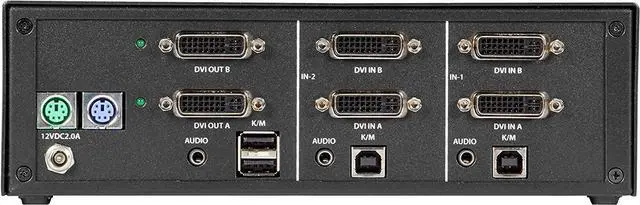Alt view image 2 of 5 - Secure Kvm Switch, Niap 3.0 Certified - 2-Port, Dual-Monitor, Dvi-I, Ps2, USB Hi