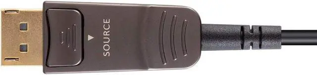 Alt view image 9 of 13 - Monoprice DisplayPort to HDTV Cable - 50 Feet, 4K@60Hz, AOC, Transmits Up To 100 Feet, Ultra Slim Design, Dynamic HDR - SlimRun AV Series
