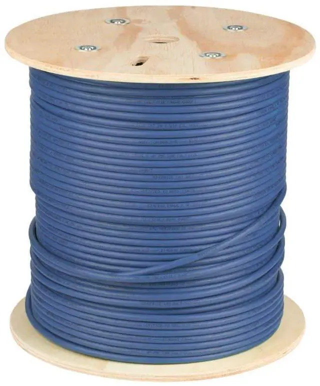 Alt view image 7 of 14 - Monoprice Cat6A Ethernet Bulk Cable - 500 Feet - Blue, Solid - 550MHz, F/UTP, -CMR, Riser Rated - Pure Bare Copper Wire, -10G, 23AWG - RoHS (UL) (TAA)  13072