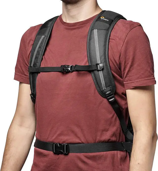Alt view image 14 of 20 - lowepro flipside bp 300 aw iii mirrorless and dslr camera backpack - black - with rear access - with side access - with adjustable dividers - for mirrorless like sony ?7 - lp37350-