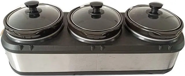 Alt view image 15 of 15 - Frigidaire ESC3105-SS Stainless Steel Buffet Triple Slow Cooker