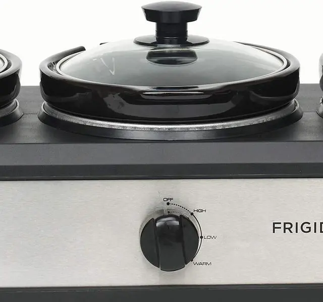 Alt view image 12 of 15 - Frigidaire ESC3105-SS Stainless Steel Buffet Triple Slow Cooker