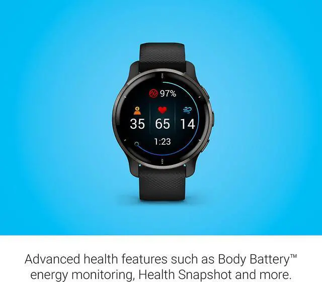 Alt view image 7 of 20 - Garmin Venu 2 Plus GPS Smartwatch - Slate Bezel with Black Case 010-02496-01