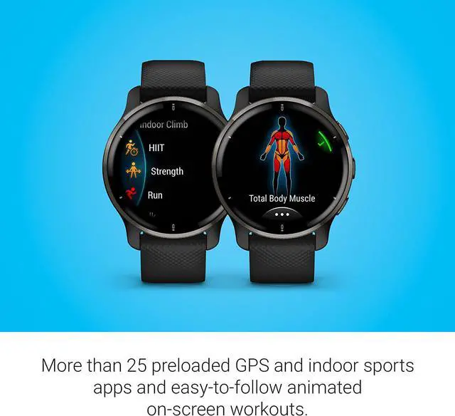 Alt view image 8 of 20 - Garmin Venu 2 Plus GPS Smartwatch - Slate Bezel with Black Case 010-02496-01