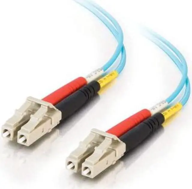 Alt view image 3 of 7 - C2G 01119 OM3 Fiber Optic Cable - LC-LC 10Gb 50/125 Duplex Multimode PVC Fiber Cable, Aqua (65.6 Feet, 20 Meters)