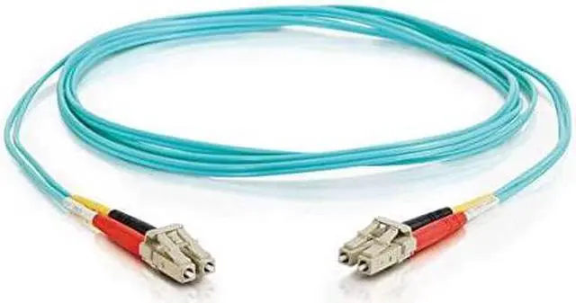 Alt view image 4 of 7 - C2G 01119 OM3 Fiber Optic Cable - LC-LC 10Gb 50/125 Duplex Multimode PVC Fiber Cable, Aqua (65.6 Feet, 20 Meters)