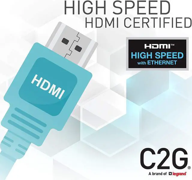 Alt view image 12 of 16 - C2G 6ft 8K HDMI Cable with Ethernet - Ultra High Speed - 6 ft HDMI A/V Cable for Audio/Video Device, Computer, Gaming Console, Media Player, Mobile Phone, Wireless Device, Bluetooth Device - First End