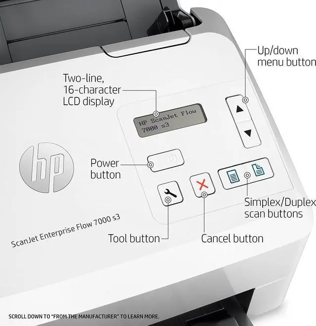 Alt view image 17 of 20 - HP Scanjet Enterprise Flow 7000 s3 Sheetfed OCR Scanner 600dpi