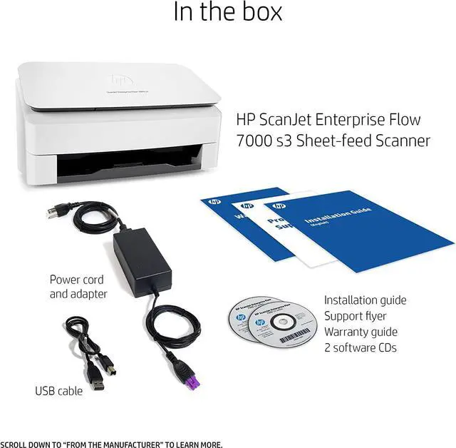 Alt view image 18 of 20 - HP Scanjet Enterprise Flow 7000 s3 Sheetfed OCR Scanner 600dpi