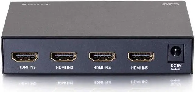 Alt view image 11 of 16 - C2G HDMI SELECTOR SWITCH 5X1-4K