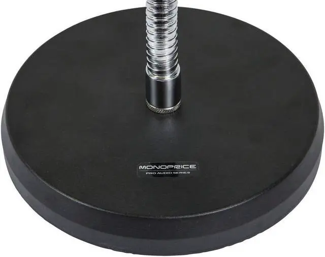 Alt view image 6 of 10 - Monoprice Desktop Microphone Stand with Gooseneck and Solid Base