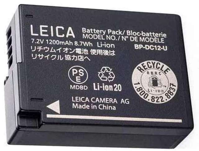 Alt view image 4 of 8 - Leica BP-DC 12 Li-Ion Battery for Q Compact Digital Camera #19500